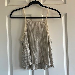free people off-white/cream tank top